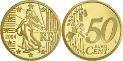 World Coins - France, 50 Euro Cent, 2004, Paris, Proof / BE, , Brass, KM:1287