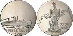 World Coins - France, Medal, Les Grands Transatlantiques, United States, Copper-nickel, C.