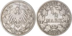 World Coins - Coin, GERMANY - EMPIRE, 1/2 Mark, 1905, Berlin, , Silver, KM:17