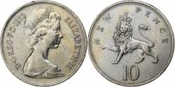 World Coins - Great Britain, Elizabeth II, 10 New Pence, 1973, Copper-nickel,