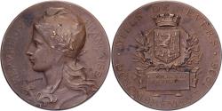 World Coins - France, Medal, Ville de Nevers, Dénombrement, 1906, Bronze,