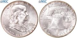 Us Coins - Coin, United States, Franklin Half Dollar, Half Dollar, 1958, Philadelphia, NGC