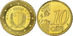 World Coins - Malta, 10 Euro Cent, 2008, , Brass, KM:128