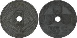 World Coins - Belgium, 25 Centimes, 1945