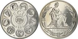 World Coins - France, Medal, Ecu Europa, Europe Assise, Politics, 1981, Rodier,