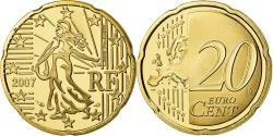 World Coins - France, 20 Euro Cent, 2007, Proof / BE, , Brass, KM:1411