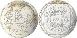 World Coins - France, 10 Euro, Sempé - Printemps - Égalité, 2014, MDP, Silver,