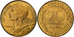 World Coins - France, 20 Centimes, Marianne, 1964, Paris, Aluminum-Bronze,