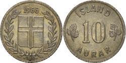 World Coins - Coin, Iceland, 10 Aurar, 1966