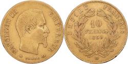 World Coins - France, 10 Francs, Napoléon III, 1859, Strasbourg, Gold, , KM:784.4