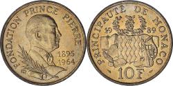 World Coins - Monaco, Rainier III, 10 Francs, 1989, , Nickel-Aluminum-Bronze, KM:162