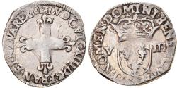 World Coins - Coin, France, Louis XIII, 1/8 Écu à la croix, 1/8 Ecu, 1613, Rennes