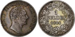 World Coins - Grand Duchy of Baden, Leopold I, Gulden, 1844, Karlsruhe, Silver,