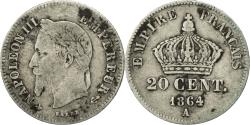 World Coins - Coin, France, Napoleon III, Napoléon III, 20 Centimes, 1864, Paris,