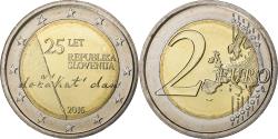 World Coins - Slovenia, 2 Euro, 2016, Bi-Metallic,