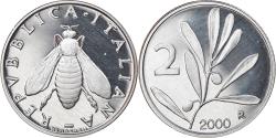 World Coins - Coin, Italy, 2 Lire, 2000, Rome, Proof, , Aluminum, KM:94