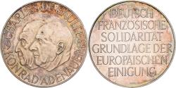 World Coins - Germany, Medal, De Gaulle et Adenauer, 1962, Silver,