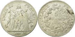 World Coins - Coin, France, Union et Force, 5 Francs, Paris, , Silver, Gadoury:563