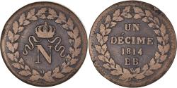 World Coins - Coin, France, Napoléon I, Decime, 1814, Strasbourg, Variety, , Bronze