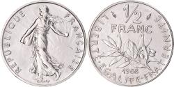 World Coins - Coin, France, Semeuse, 1/2 Franc, 1988, Paris, série FDC, , Nickel