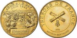 World Coins - France, Token, Caen - Mémorial n°4, 2011, Copper-nickel Aluminium, Arthus