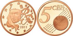 World Coins - France, 5 Euro Cent, 2011, BE, , Copper Plated Steel, KM:1284