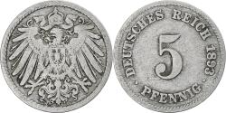 World Coins - Coin, GERMANY - EMPIRE, Wilhelm II, 5 Pfennig, 1893, Hamburg,