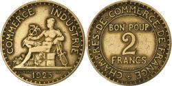 World Coins - France, 2 Francs, Chambre de commerce, 1925, Paris, Aluminum-Bronze,