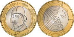World Coins - Slovenia, 3 Euro, First Airplane flight in Slovenia by Edvard Rusjan, 100th