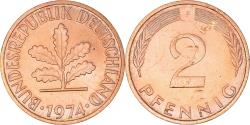 World Coins - Coin, GERMANY - FEDERAL REPUBLIC, 2 Pfennig, 1974, Stuttgart, , Copper
