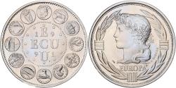 World Coins - France, Medal, Ecu Europa, Marianne, 1991, Copper-Nickel Gilt, Rodier,
