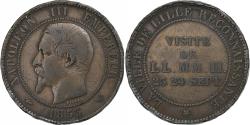 World Coins - France, Token, Napoléon III, Visite de Napoléon III à Lille, 1853, Copper