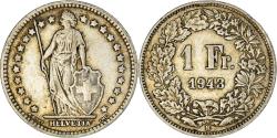 World Coins - Coin, Switzerland, Franc, 1943, Bern, , Silver, KM:24