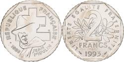 World Coins - France, 2 Francs, Jean Moulin, 1993, MDP, Pattern, Nickel, , Gadoury:124.3