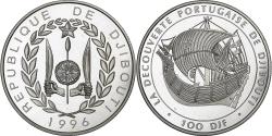 World Coins - Djibouti, 100 Francs, La découverte portugaise de Djibouti, 1996, 1 Oz, Proof