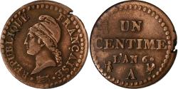 World Coins - France, 1 Centime, Dupré, AN 6, Paris, Copper, , Gadoury:76