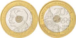 World Coins - Coin, France, Pierre de Coubertin, 20 Francs, 1994, , Tri-Metallic