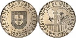 World Coins - Portugal, 100 Escudos, Restauration of Independence, 1990, Lisbon
