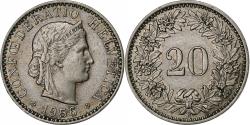 World Coins - Switzerland, 20 Rappen, 1956, Bern, Copper-nickel, , KM:29a