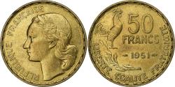 World Coins - France, 50 Francs, Guiraud, 1951, Paris, Cupro-Aluminium,