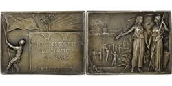 World Coins - France, Medal, 38ème Fête Fédérale de Gymnastique, 1912, Silvered bronze