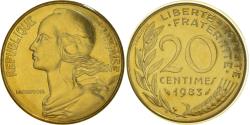 World Coins - Coin, France, Marianne, 20 Centimes, 1983, Paris, FDC,
