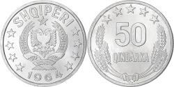 World Coins - Albania, 50 Qindarka, 1964, Aluminum, , KM:42