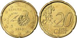 World Coins - Spain, 20 Euro Cent, 2003, Madrid, Nordic gold,