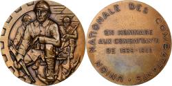 World Coins - France, Medal, Union Nationale des Combattants, 1940, Bronze,
