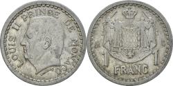 World Coins - Coin, Monaco, Louis II, Franc, 1943, Paris, , Aluminum, KM:120