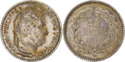 World Coins - France, Louis-Philippe, 25 Centimes, 1845, Rouen, , Silver, KM:755.2