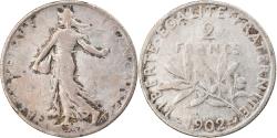 World Coins - Coin, France, Semeuse, 2 Francs, 1902, Paris, , Silver, KM:845.1