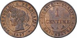 World Coins - France, Centime, Cérès, 1897, Paris, Bronze,