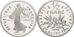 World Coins - France, 1/2 Franc, Semeuse, 1994, Paris, Série BE / Proof, Nickel,
